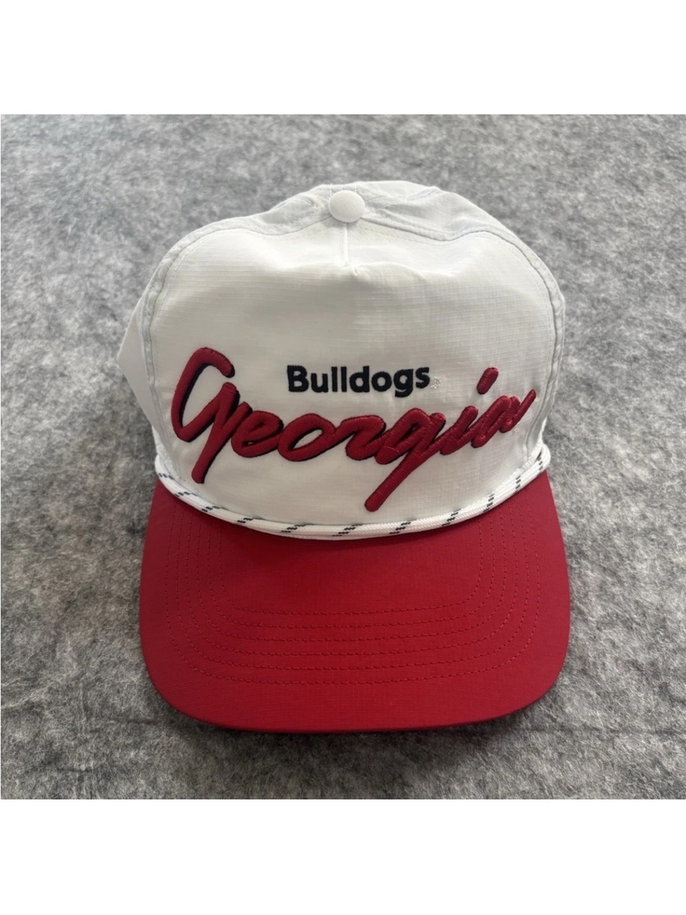 '47 Georgia Bulldogs Snapback Cap Hat White Red NCAA One Size